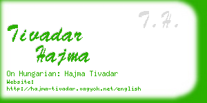 tivadar hajma business card